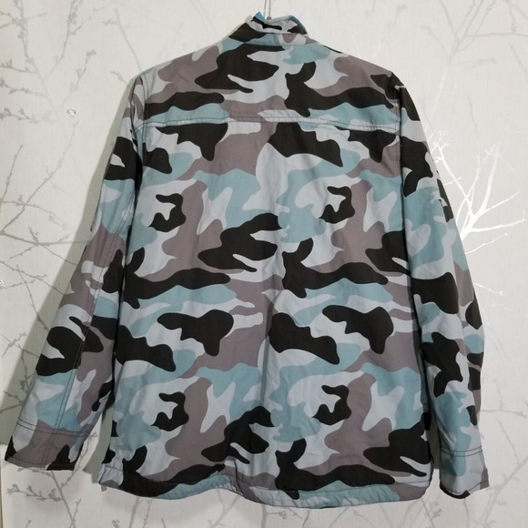 Mini Boden Blue Camo Partial Zip Winter Ski Jacket - Picture 2 of 3